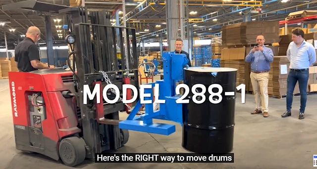 WRONG Way and RIGHT Way to move drum with your forklift